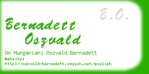 bernadett oszvald business card